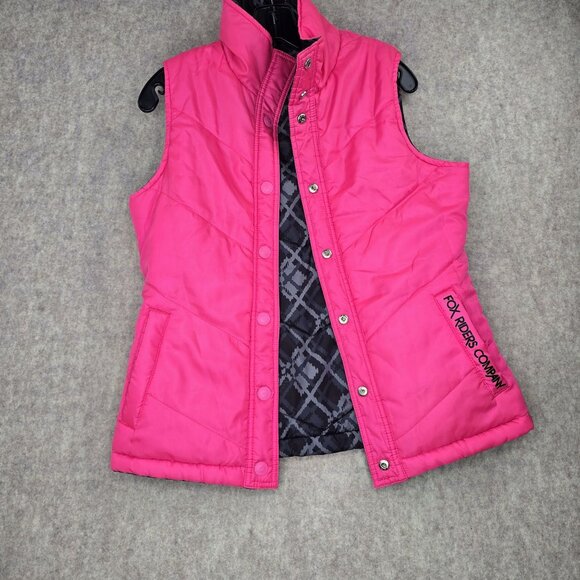 Fox Riders Company Quilted Sleeveless Vest Womens Polyester Patterned Lining - Picture 1 of 8